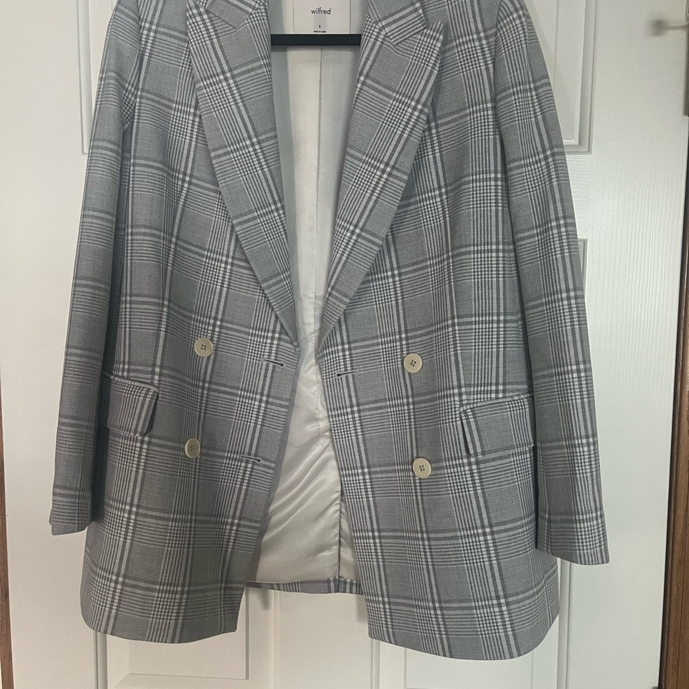 Gray Plaid Blazer